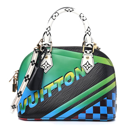 Louis Vuitton Epi Damier Race Alma BB Blue Vert 1 of 8