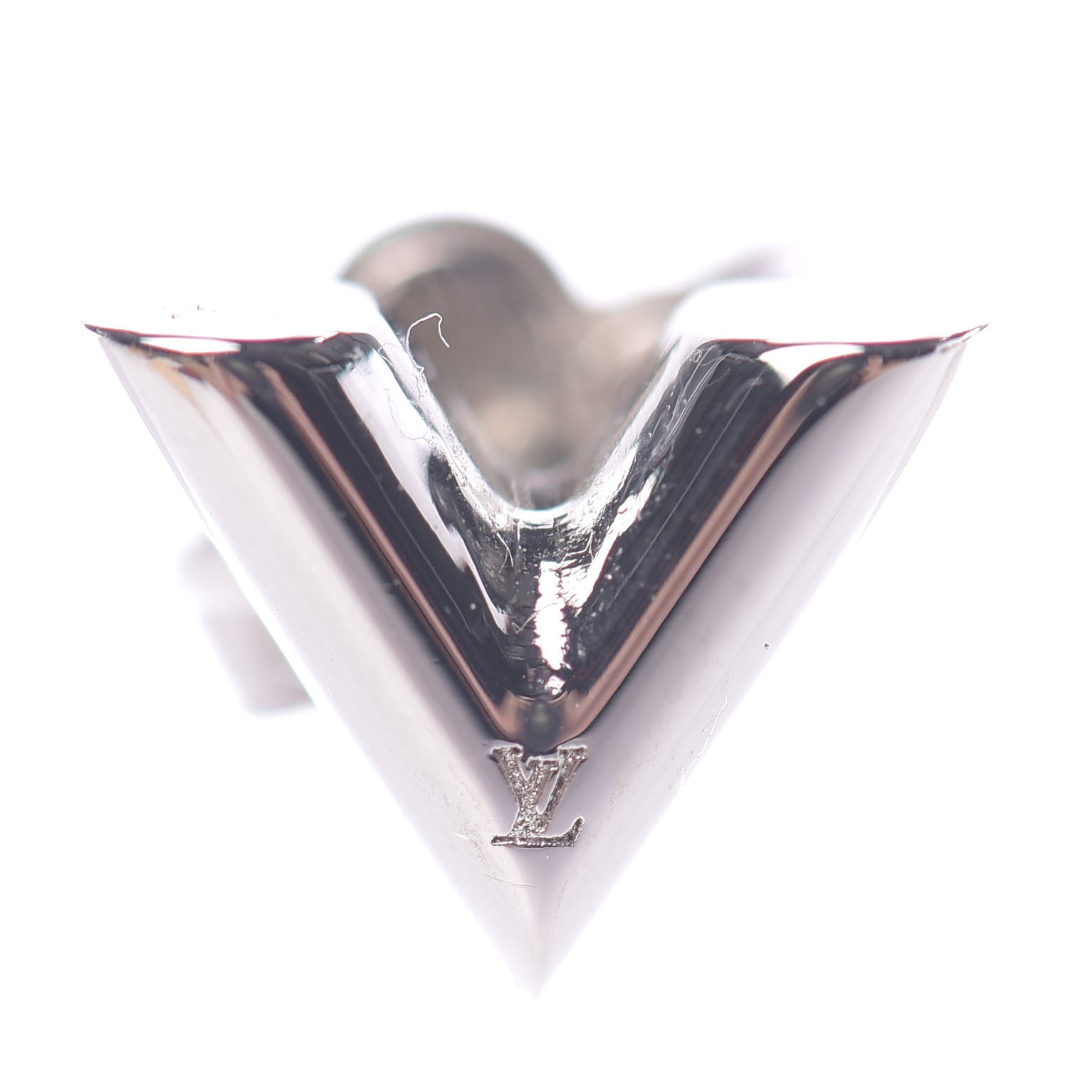 Louis Vuitton Essential V Stud Earrings Silver 3 of 5