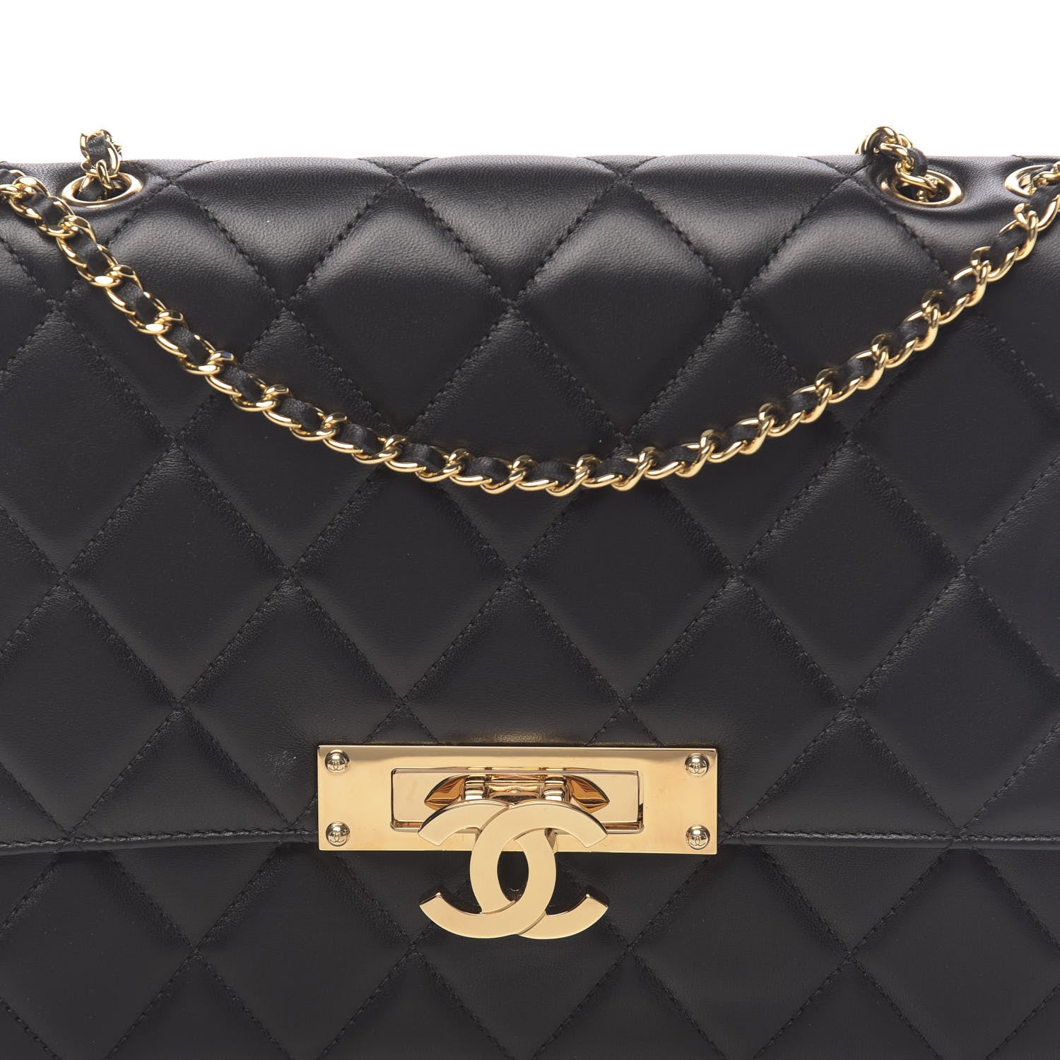 Chanel Lambskin Quilted Medium Golden Class Flap Black 10 of 11