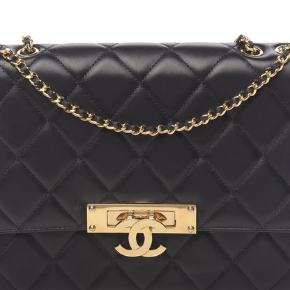 Chanel Lambskin Quilted Medium Golden Class Flap Black 10 of 11