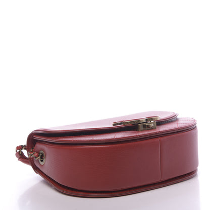 Chanel Shiny Calfskin Goatskin Quilted Small Coco Curve Messenger Flap Red 4 of 11