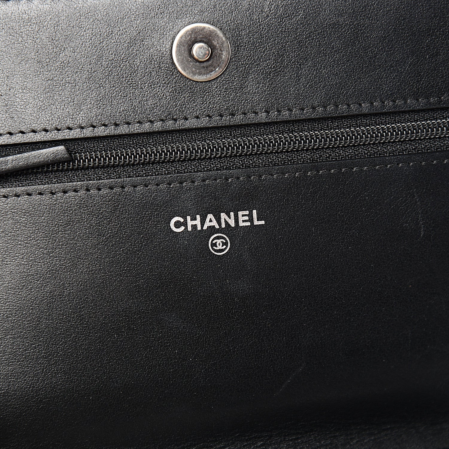 Chanel Caviar Quilted Boy Wallet On Chain WOC Black 5 of 12