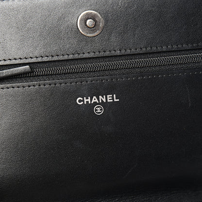 Chanel Caviar Quilted Boy Wallet On Chain WOC Black 5 of 12
