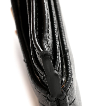 Saint Laurent Grain De Poudre Matelasse Chevron Monogram Credit Card Case Black 9 of 12