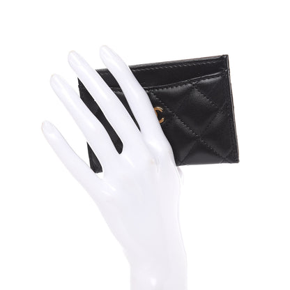 Chanel Lambskin Quilted Card Holder Black 2 of 9