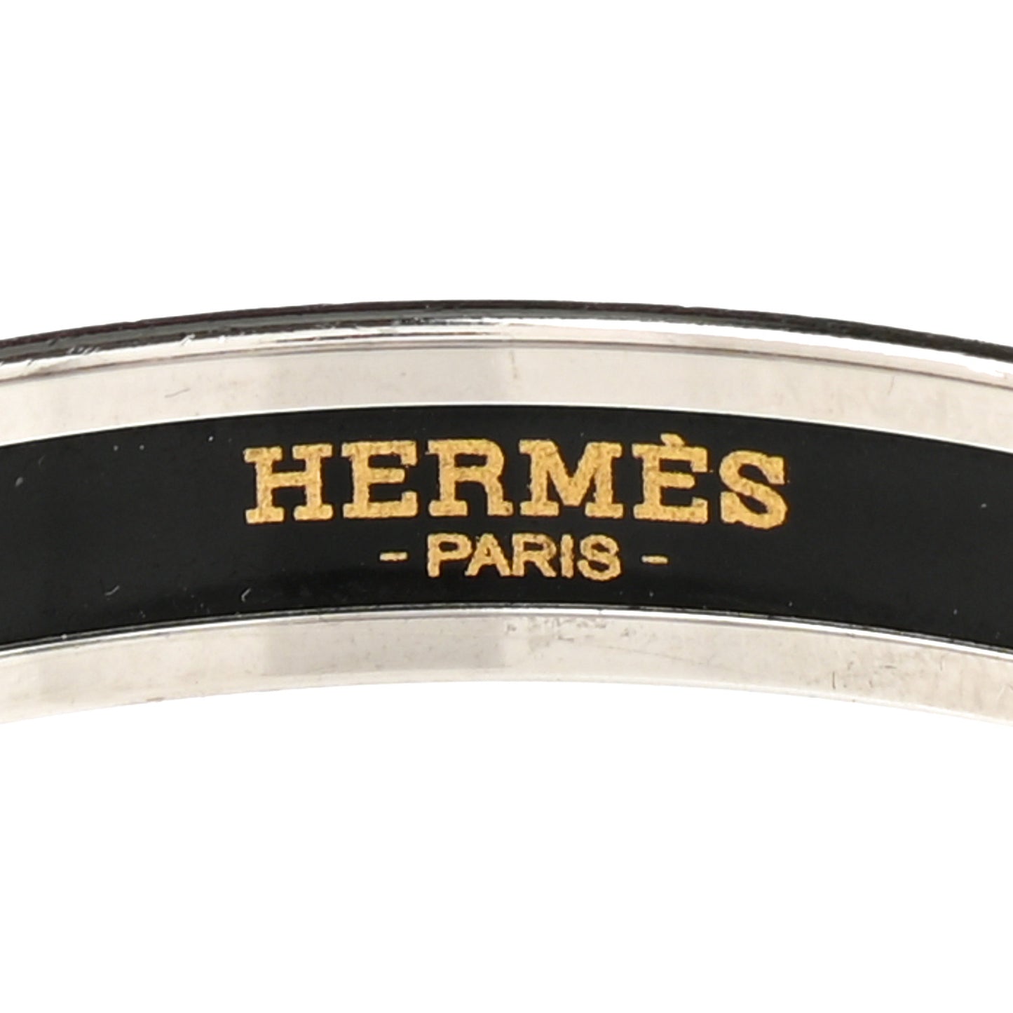 Enamel Printed Narrow Bracelet 65 Black White