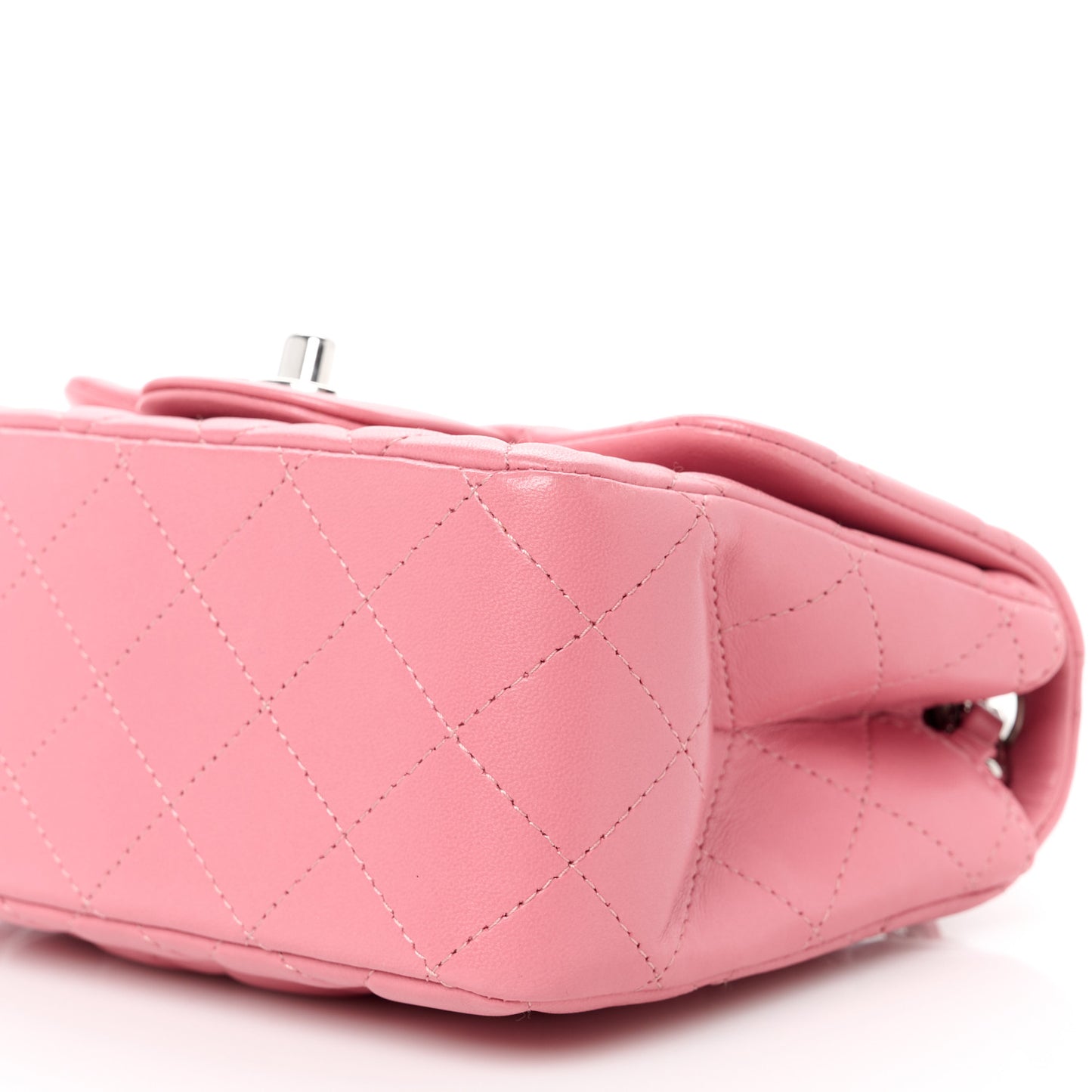 Lambskin Quilted Mini Square Flap Pink