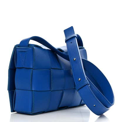 Bottega Veneta Lambskin Maxi Intrecciato Cassette Crossbody Bag Cobalt 3 of 14