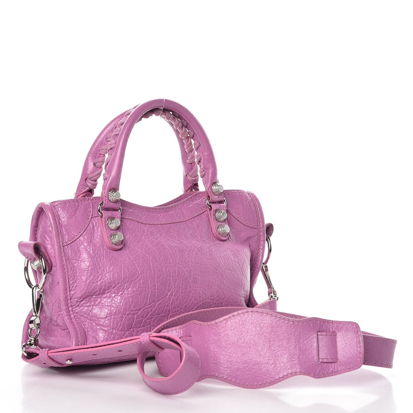 Agneau Giant 12 Silver Hardware Mini City Rose Berlingot