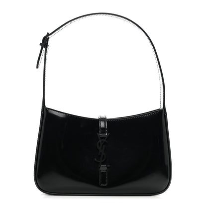 Saint Laurent Patent Le 5 A 7 Monochrome Hobo Black 1 of 10
