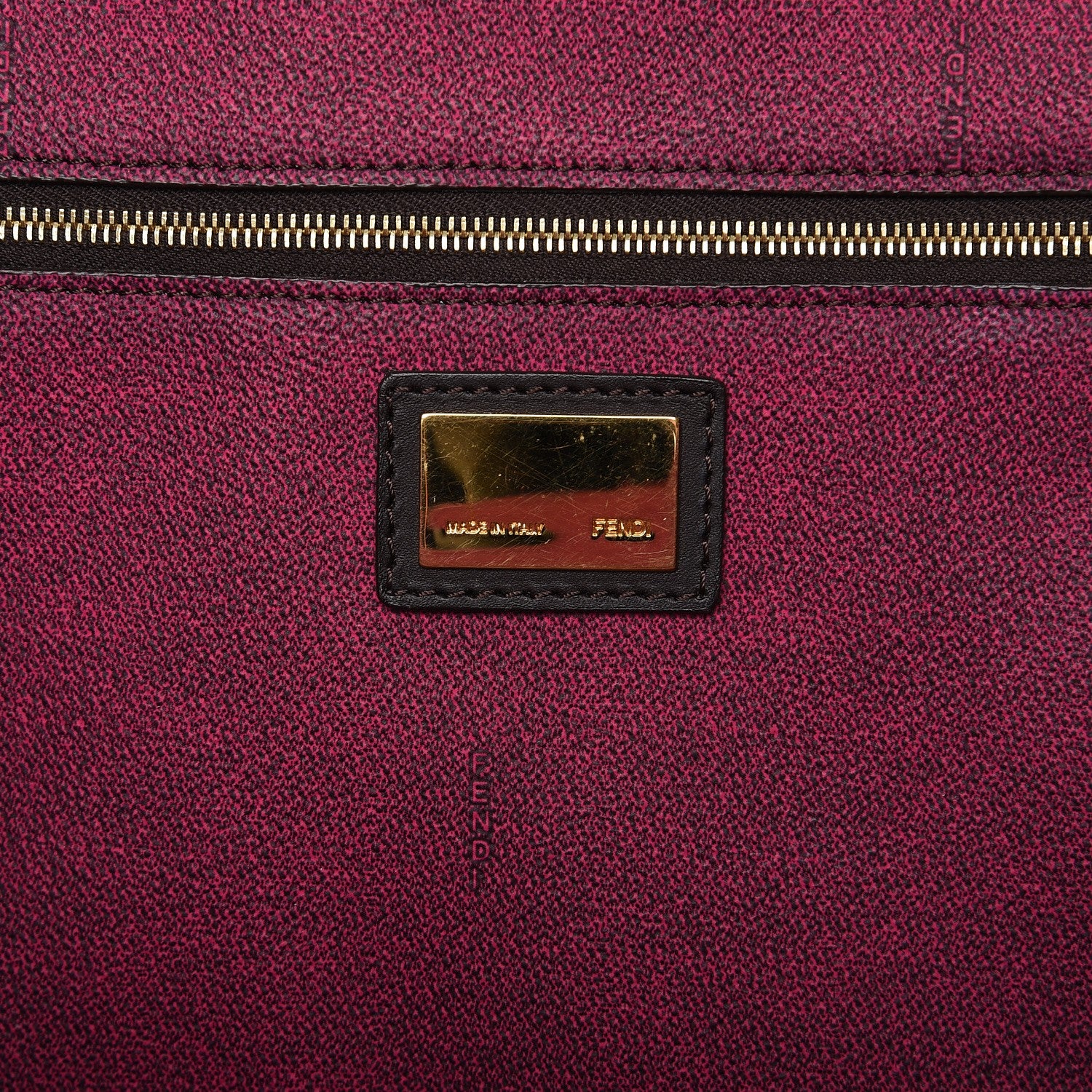 Fendi Zucca Spalmati Medium Roll Tote Tobacco Fuxia 6 of 11