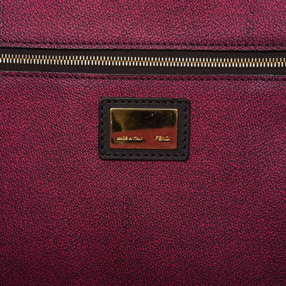 Fendi Zucca Spalmati Medium Roll Tote Tobacco Fuxia 6 of 11