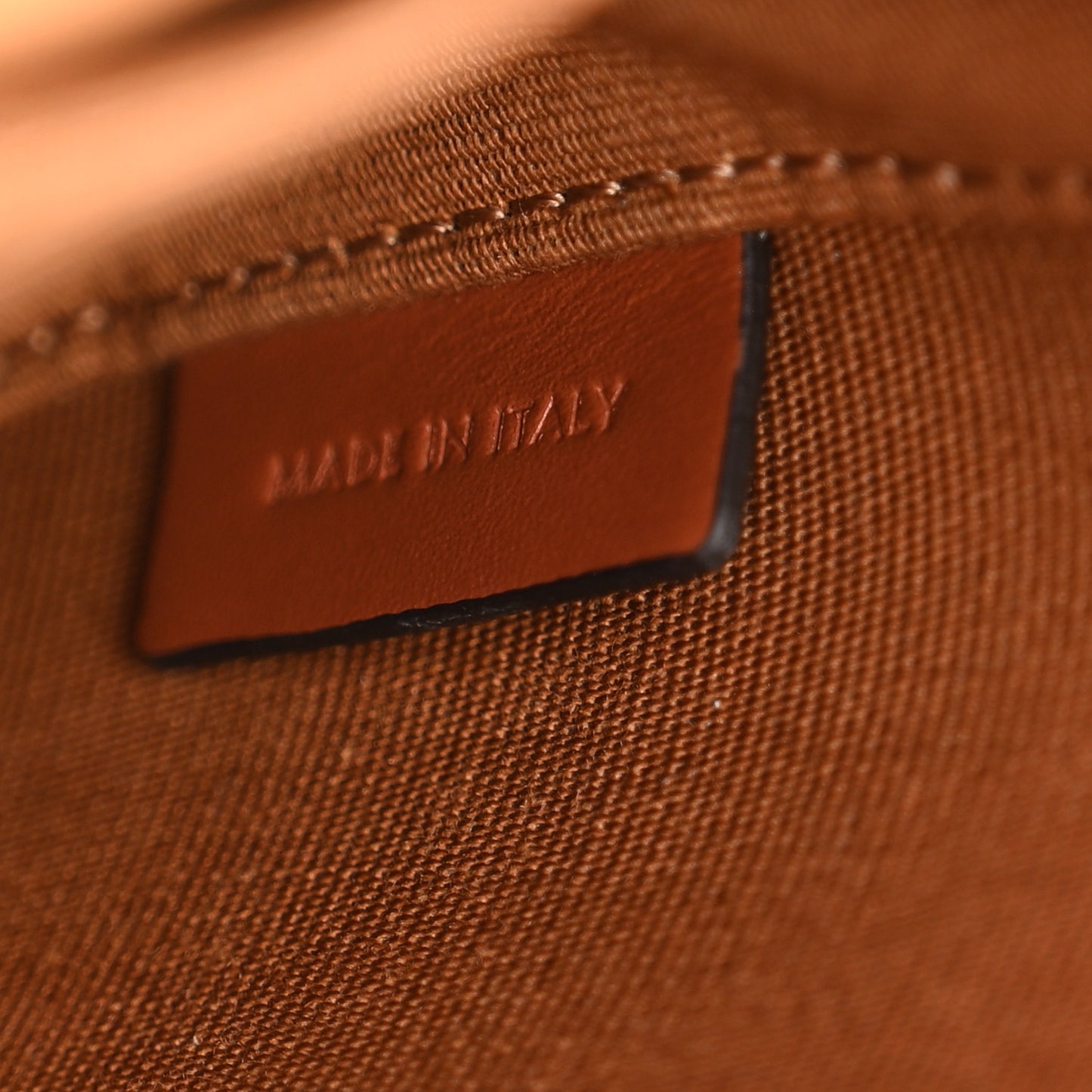 Canvas Calfskin Triomphe Mini Besace Tan