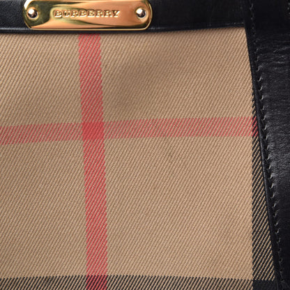 Burberry Bridle Calfskin House Check Small Orchard Bowling Bag Black 14 of 14
