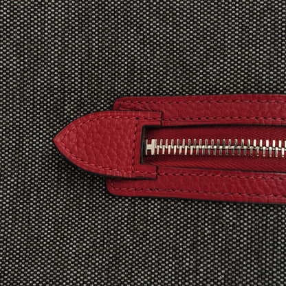 Hermes Toile Taurillon Clemence Victoria II 35 Rouge H 6 of 11