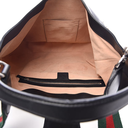 Gucci Calfskin Web Tiger Embroidered Large Dionysus Hobo Black 5 of 15