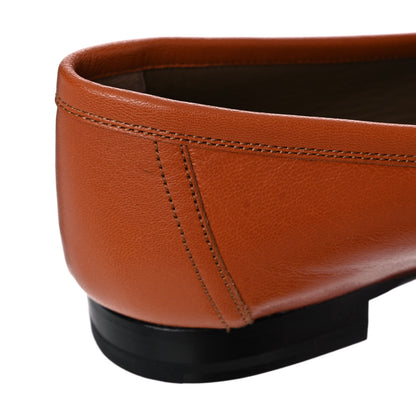 Hermes Goatskin Womens Paris Loafers 39 Marron Glaise 11 of 12