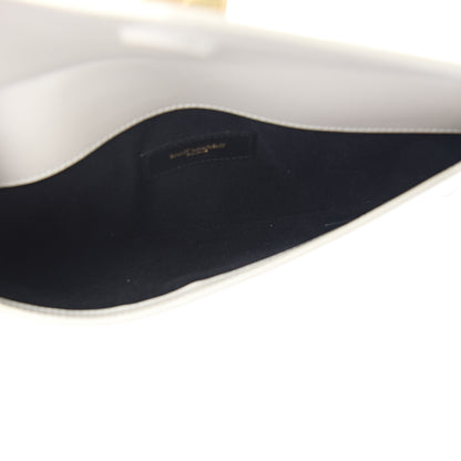 Saint Laurent Smooth Shiny Calfskin Uptown Pouch Crema Soft 4 of 5