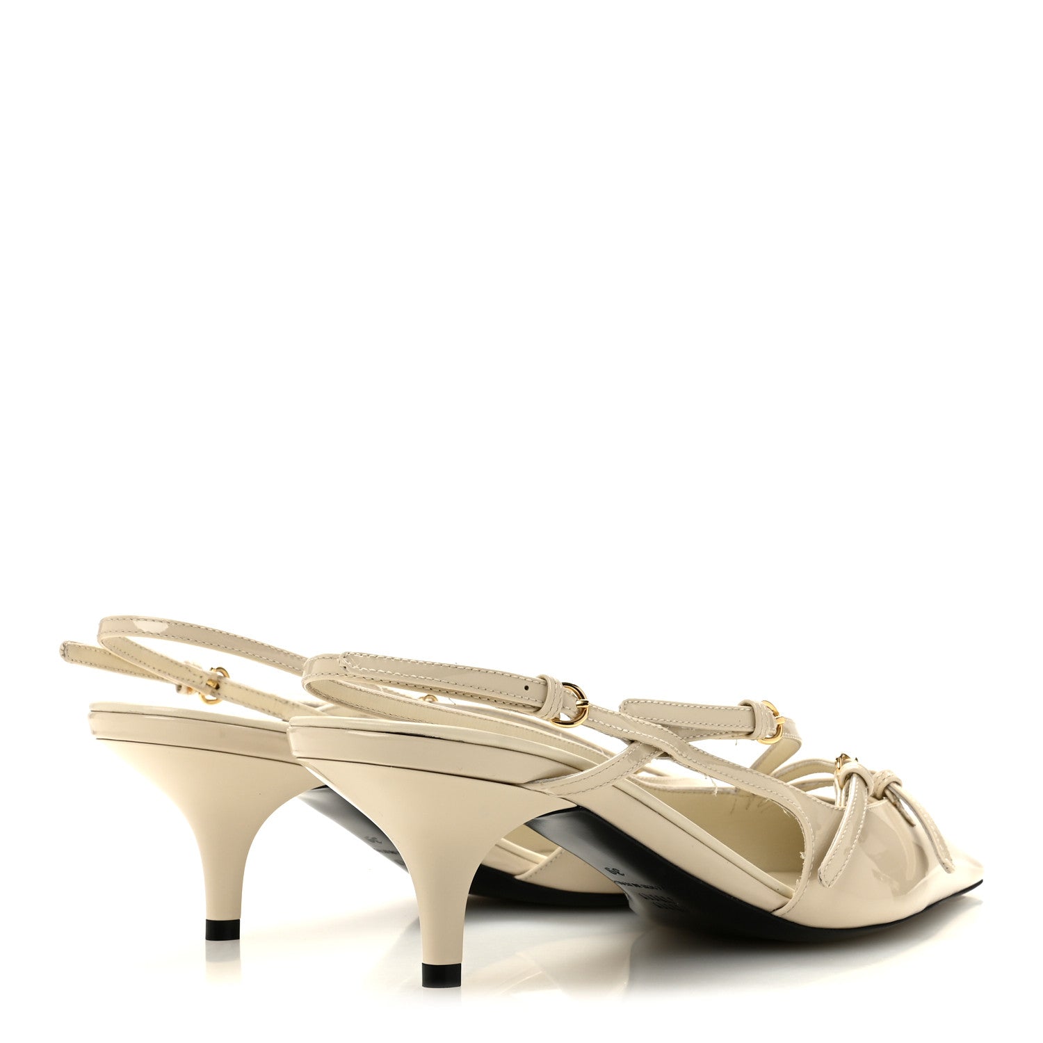 Miu Miu Vernice Buckle 55mm Slingback Pumps 39 White 5 of 8