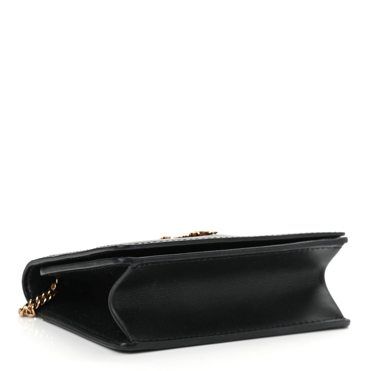 Vitello Mini Virtus Chain Clutch Black