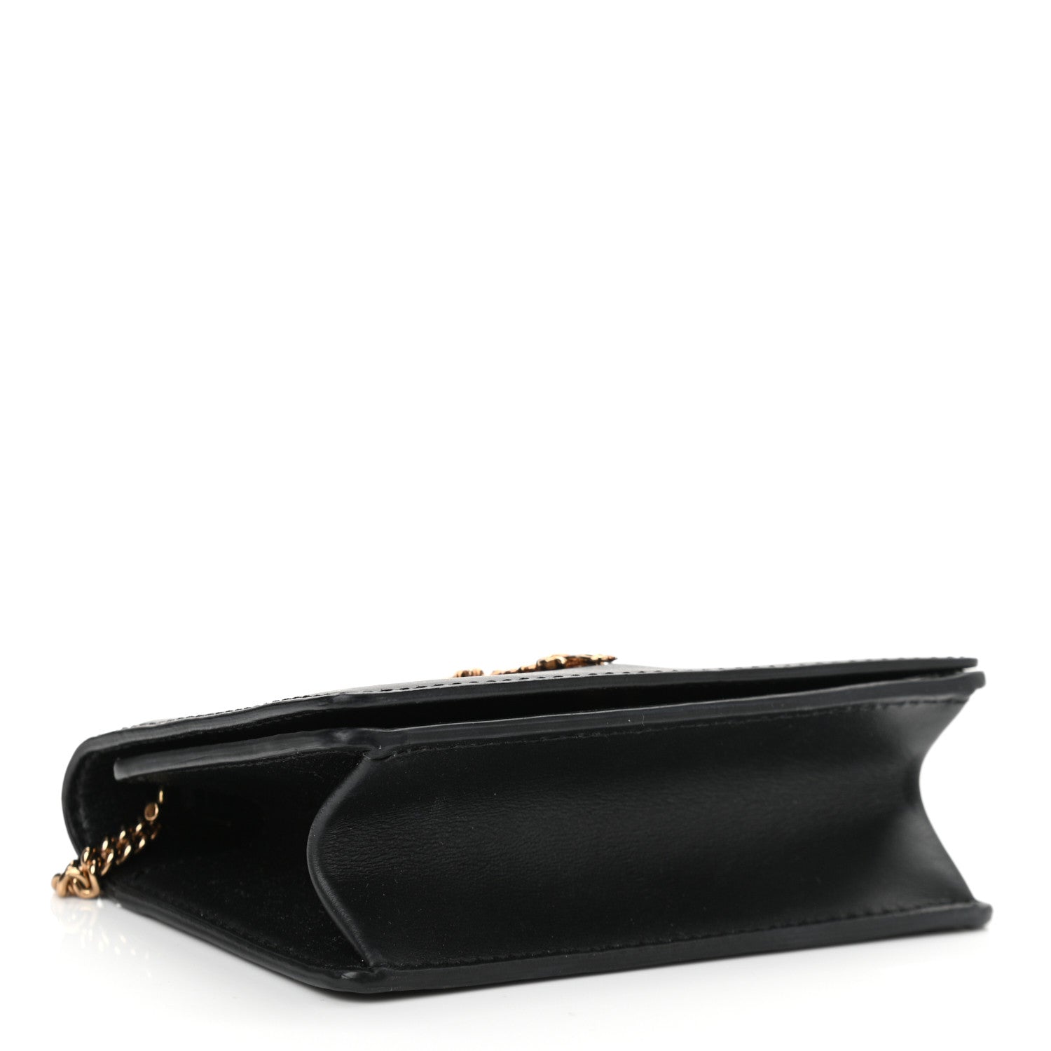 Versace Vitello Mini Virtus Chain Clutch Black 4 of 10