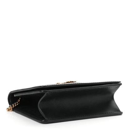 Versace Vitello Mini Virtus Chain Clutch Black 4 of 10