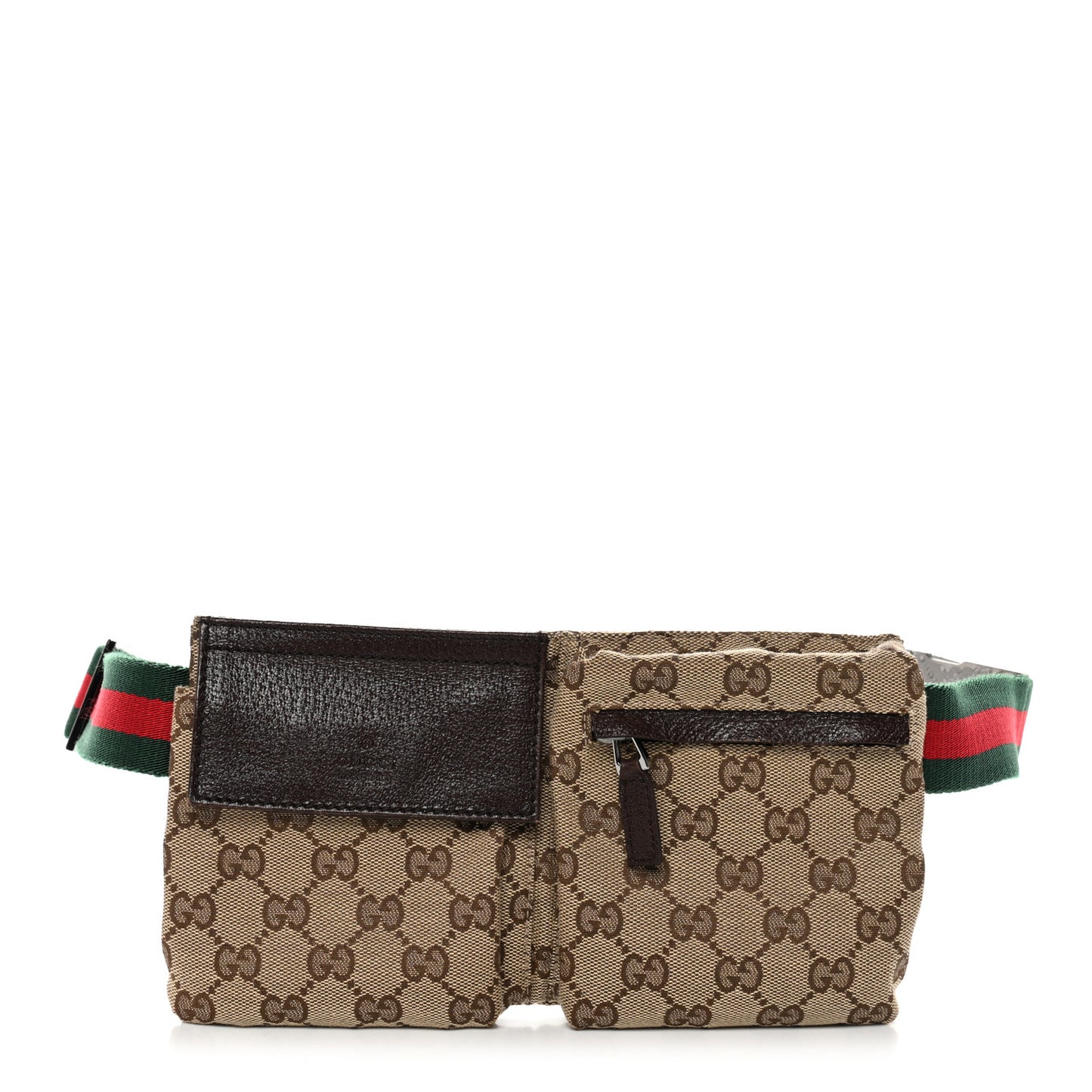 Monogram Web Belt Bag Dark Brown