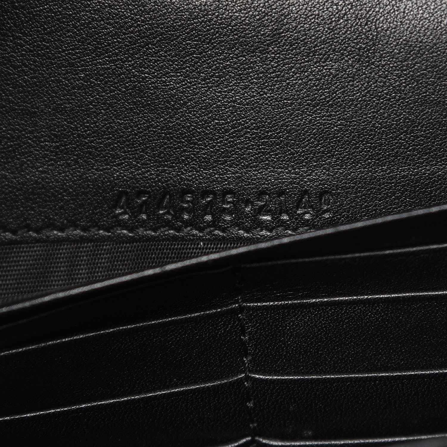 Gucci Calfskin Matelasse GG Marmont Chain Wallet Black 7 of 14