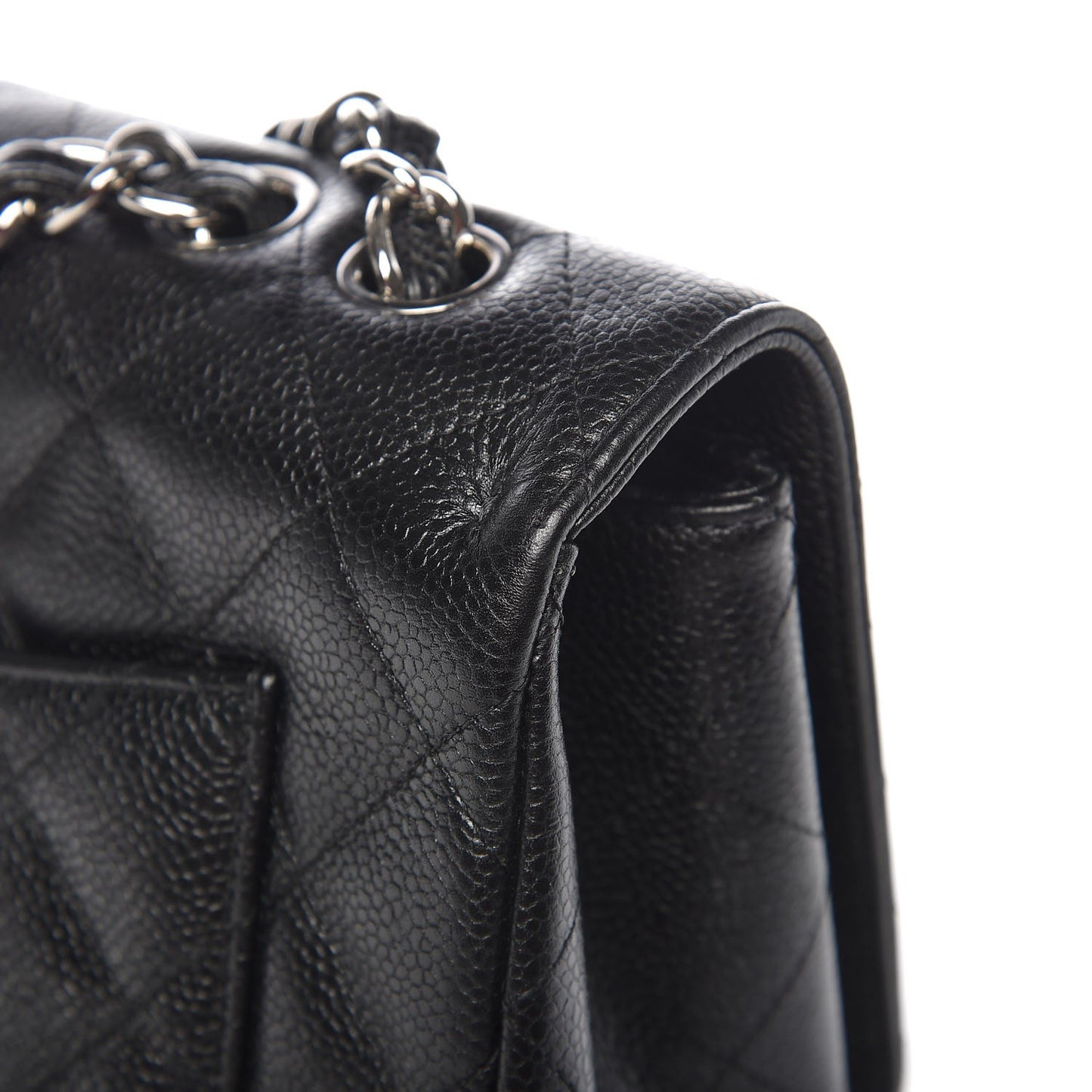 Caviar Quilted Jumbo Single Flap Black