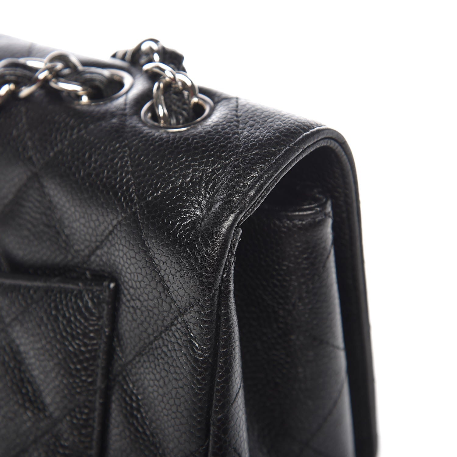 Chanel Caviar Quilted Jumbo Single Flap Black 9 of 9