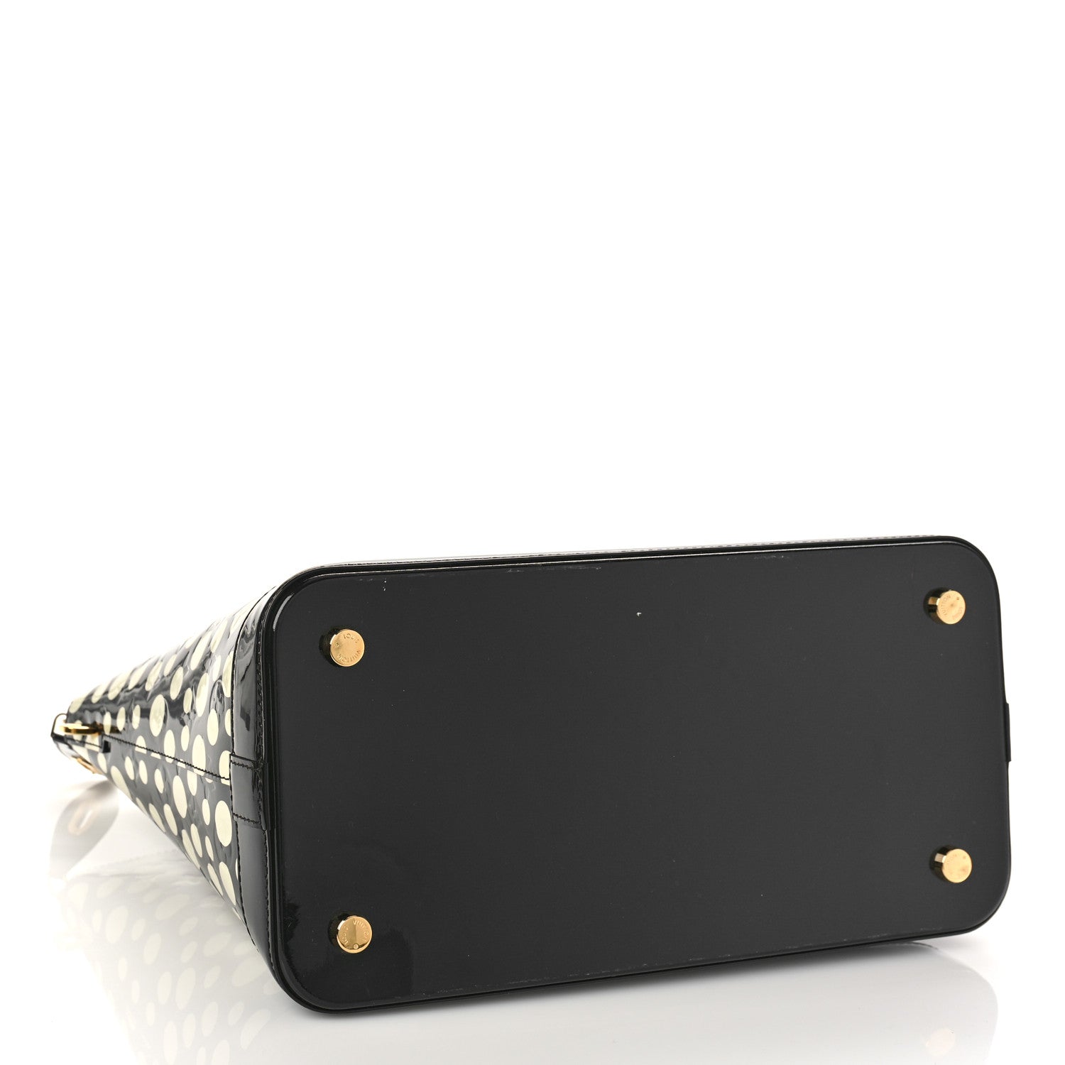 Louis Vuitton Vernis Kusama Infinity Dots Lockit MM Black 4 of 9