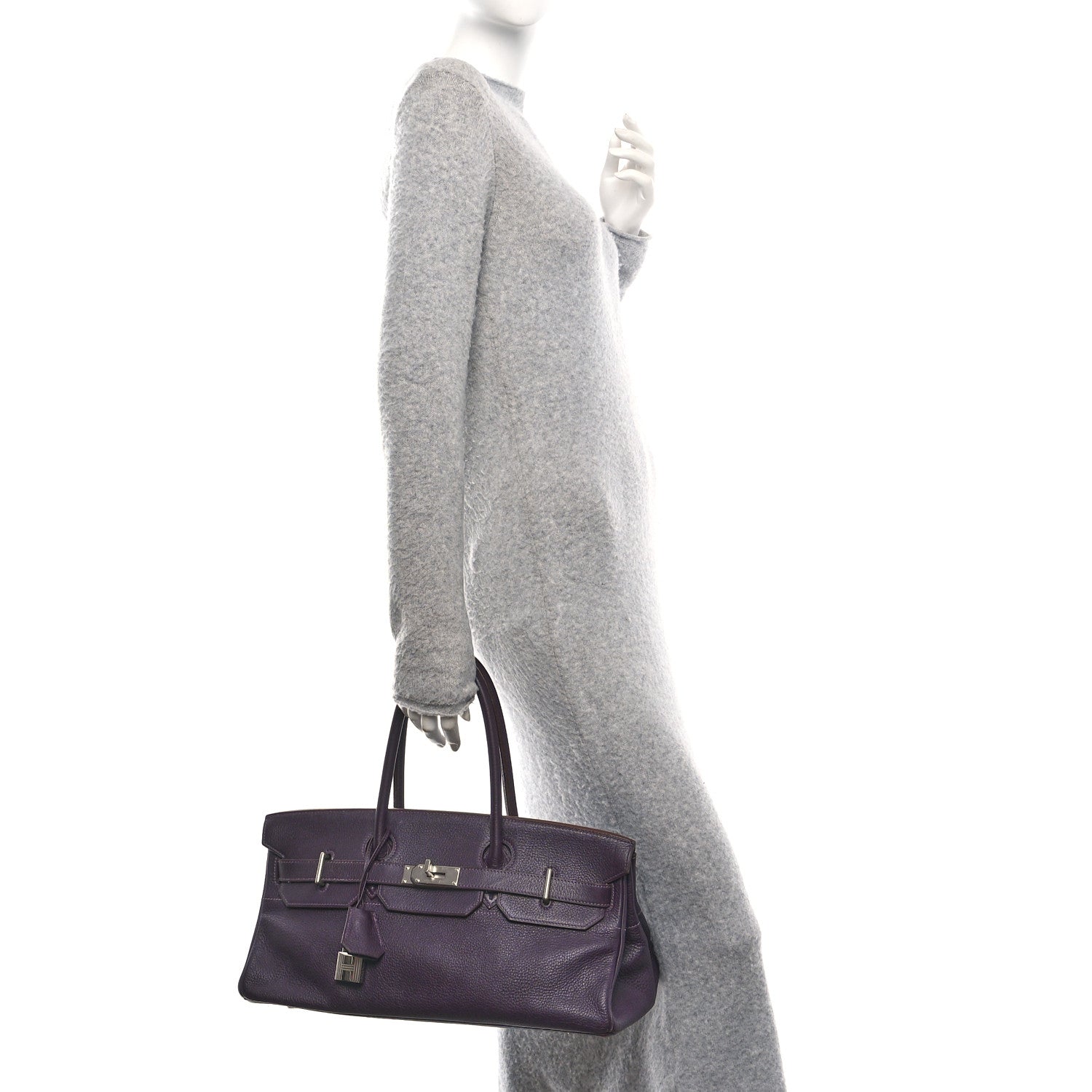 Hermes Taurillon Clemence JPG Birkin 42 Raisin 2 of 10