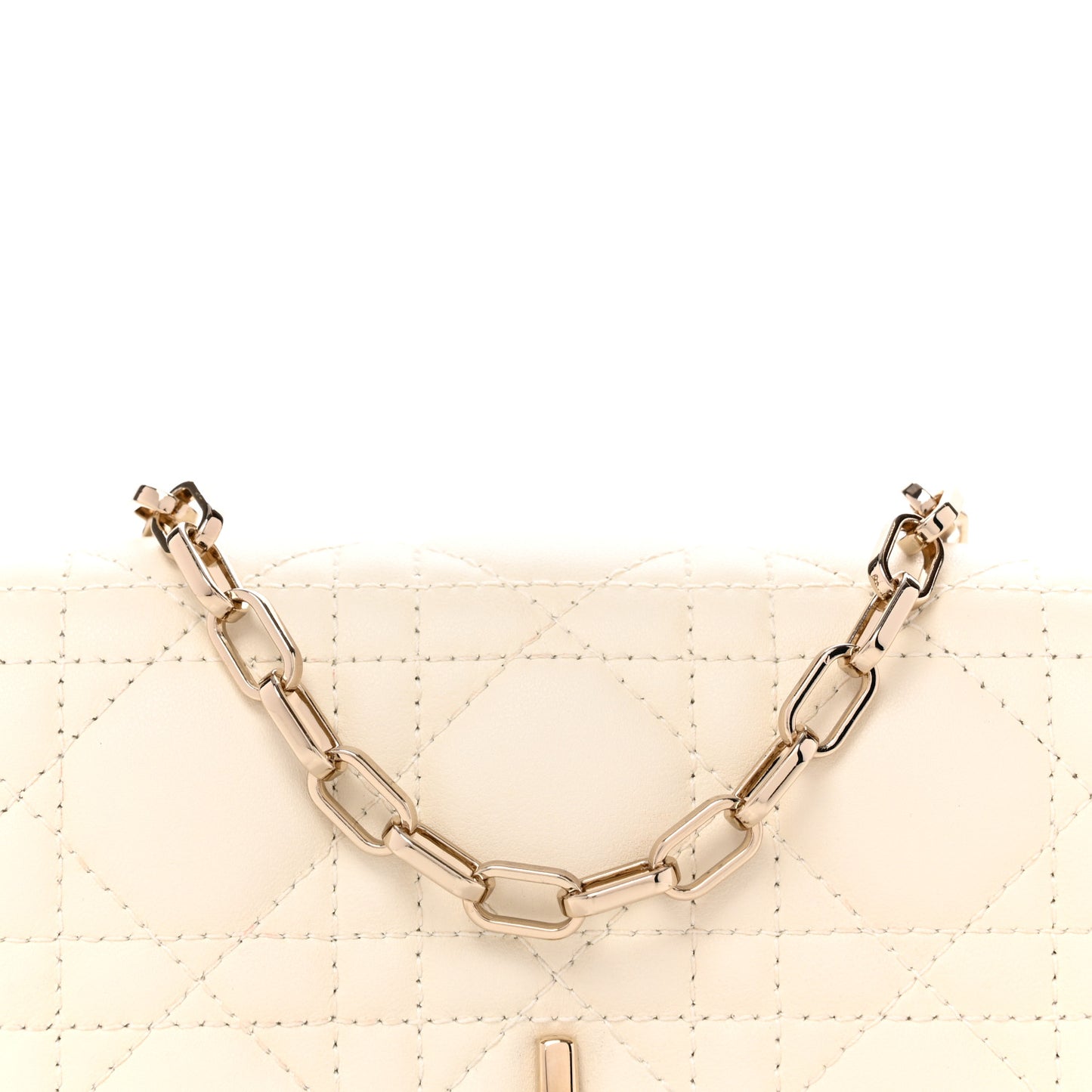 Lambskin Cannage Dior Talk Phone Pouch Latte
