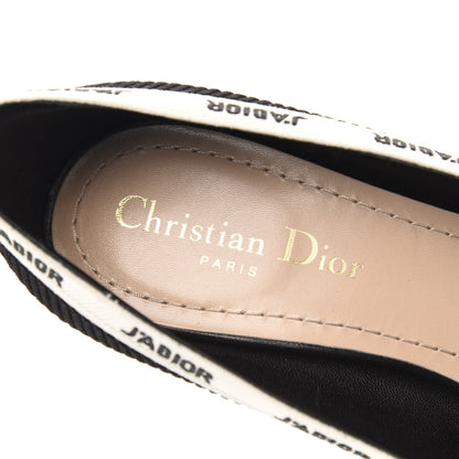 Christian Dior Technical Canvas Ribbon Embroidered J'Adior 65mm Pumps 37.5 Black 6 of 9