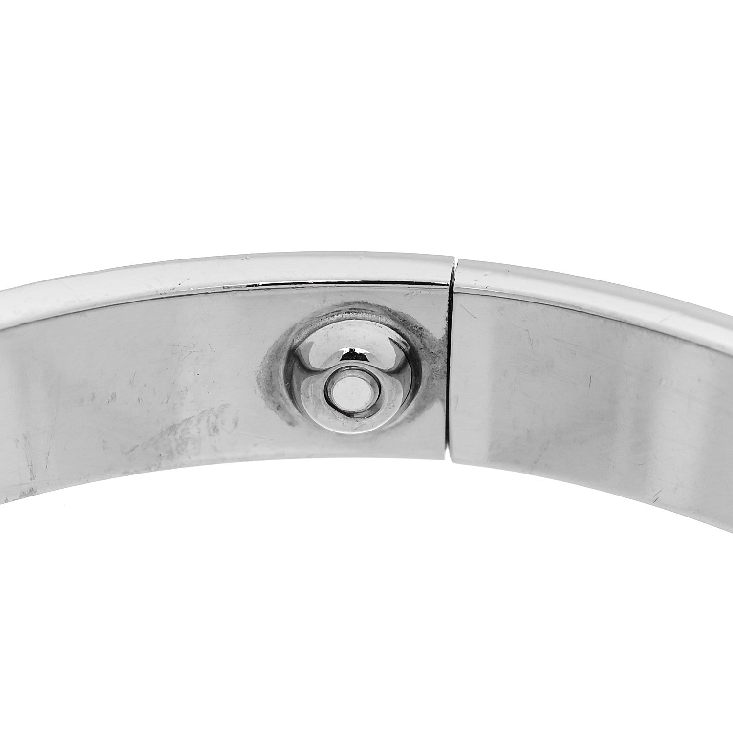 Cartier 18K White Gold LOVE Bracelet 17 6 of 9