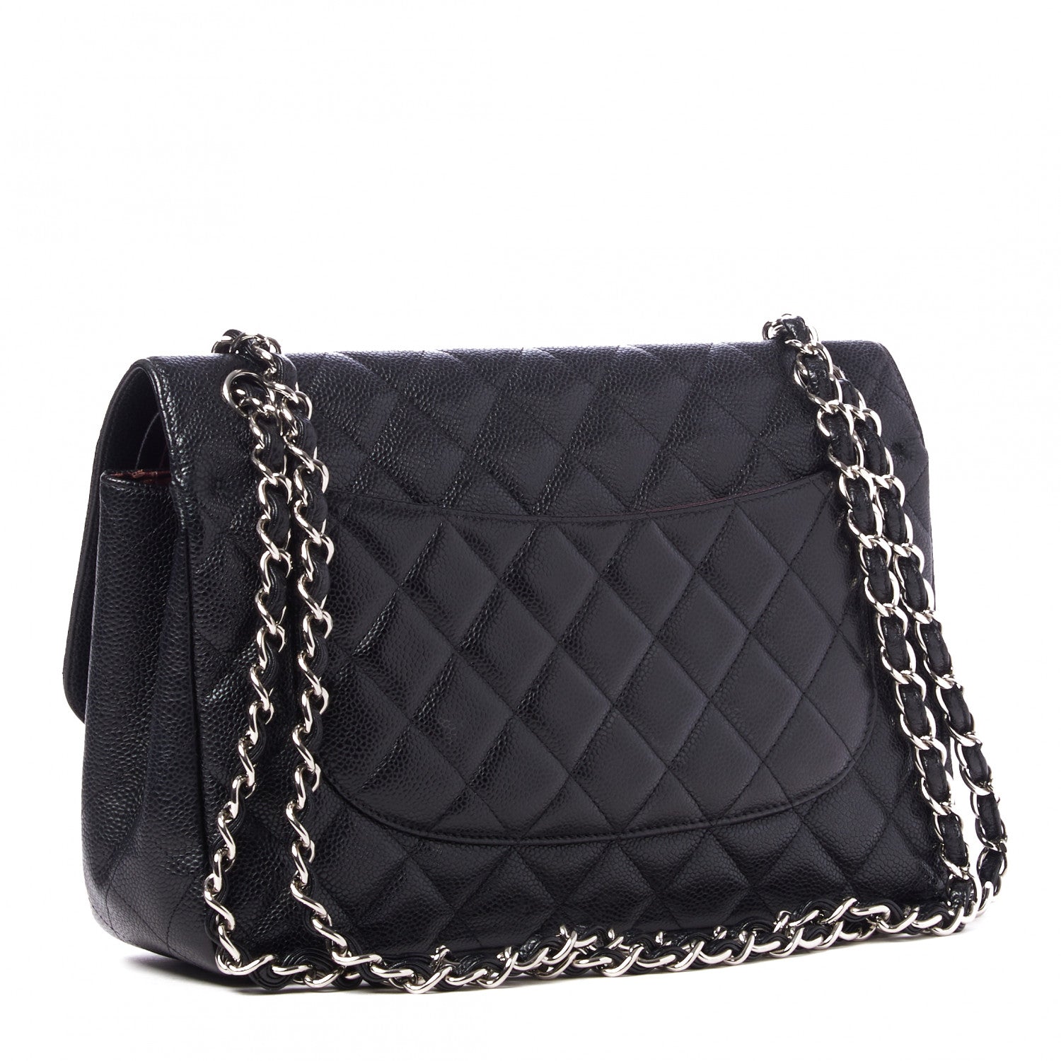 Chanel Caviar Quilted Jumbo Double Flap Black 2 of 10