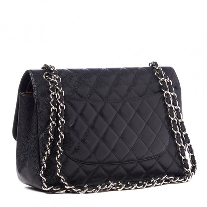 Chanel Caviar Quilted Jumbo Double Flap Black 2 of 10