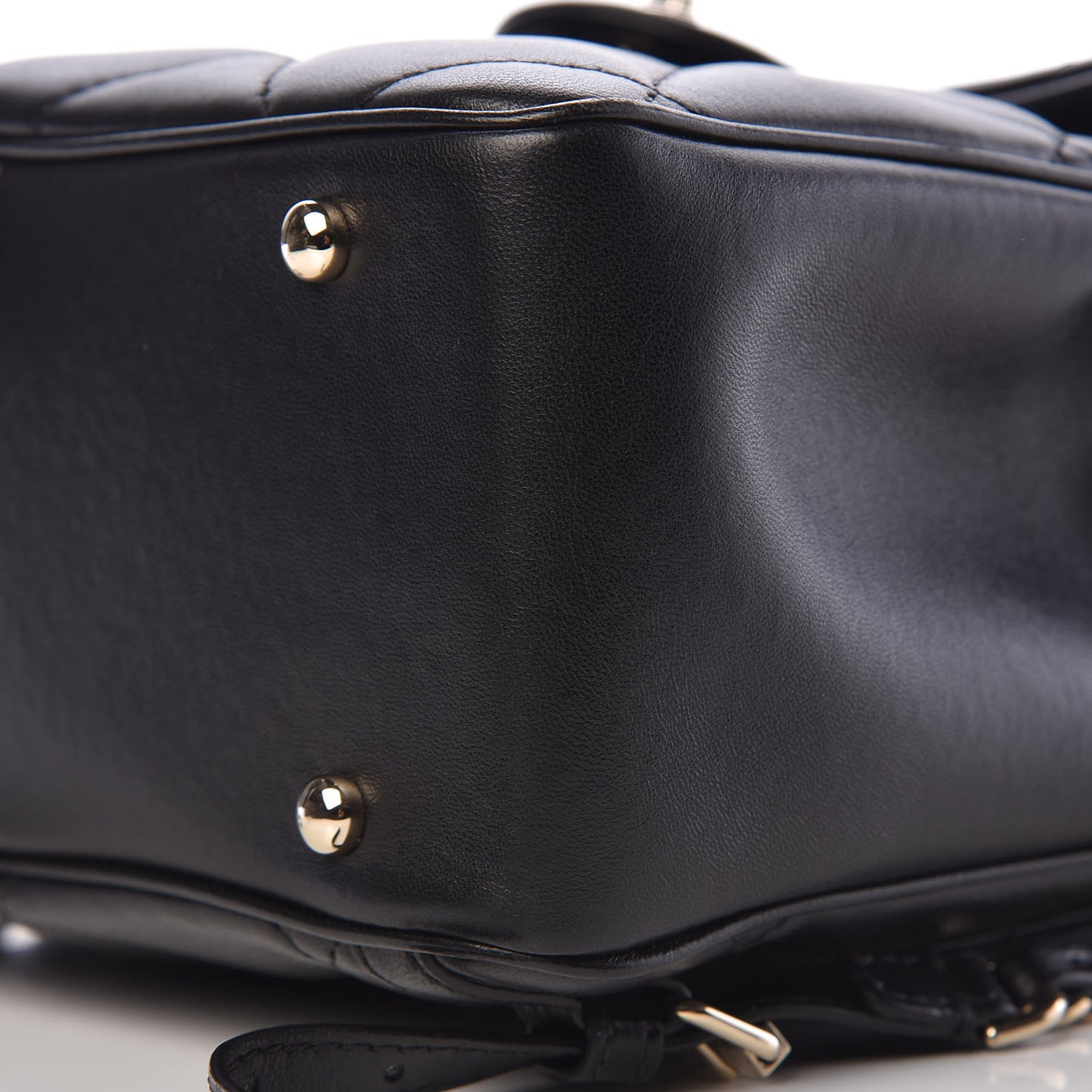 Lambskin Quilted Chain Backpack Black