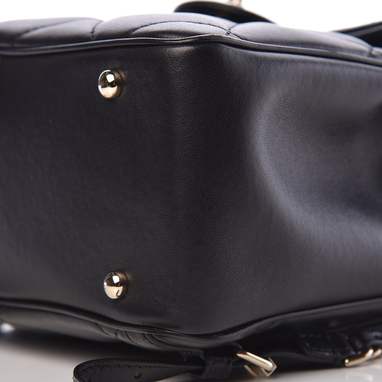 Chanel Lambskin Quilted Chain Backpack Black 10 of 12