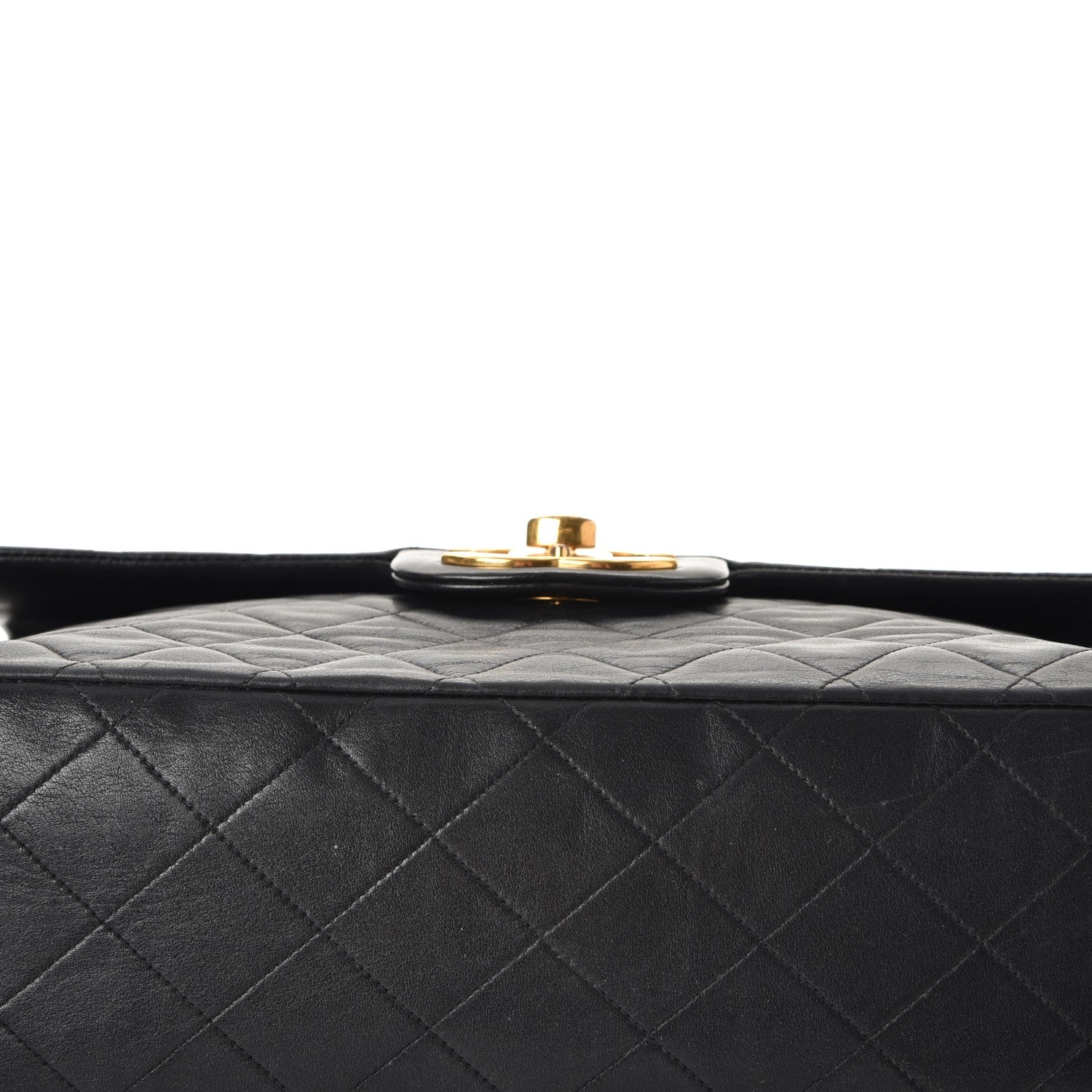 Chanel Lambskin Quilted XL Jumbo Single Flap Black 13 of 14