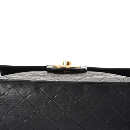 Chanel Lambskin Quilted XL Jumbo Single Flap Black 13 of 14