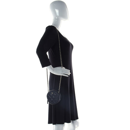 Chanel Caviar Quilted Round Clutch With Chain Black 2 of 13