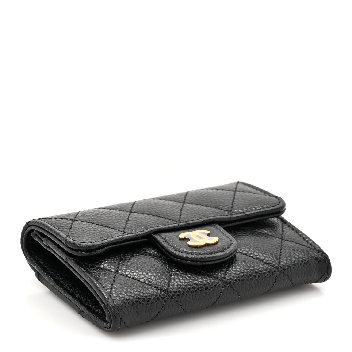 Chanel Caviar Quilted Flap Card Holder Wallet Black 4 of 9