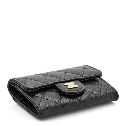 Chanel Caviar Quilted Flap Card Holder Wallet Black 4 of 9