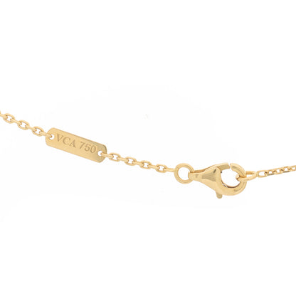 Van Cleef & Arpels 18K Yellow Gold Mother of Pearl Vintage Alhambra Pendant Necklace 5 of 6
