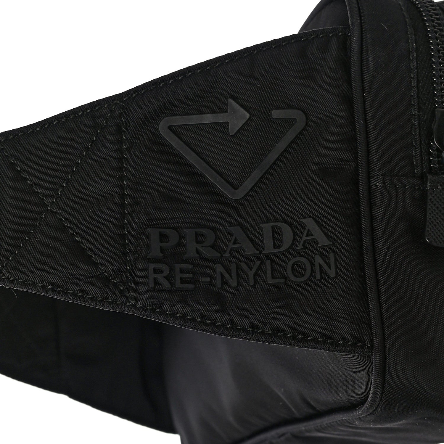 Prada Re-Nylon Saffiano Convertible Belt Bag Black 8 of 11