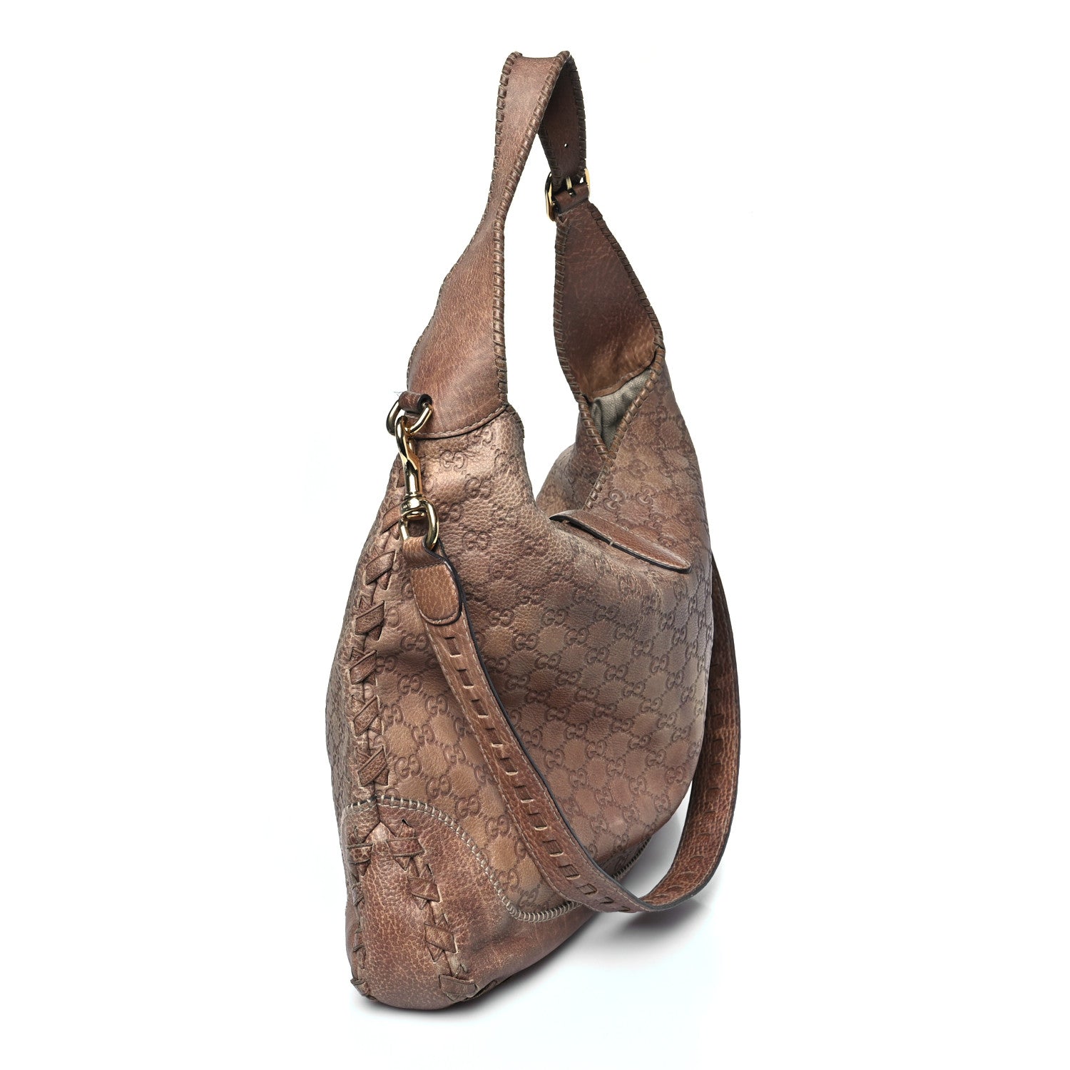 Gucci Guccissima Old Libeccio Large New Jackie Hobo Old Naturale 3 of 10