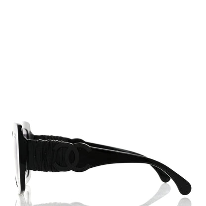Chanel Acetate Calfskin Square Sunglasses 5474-Q-A Black 3 of 8