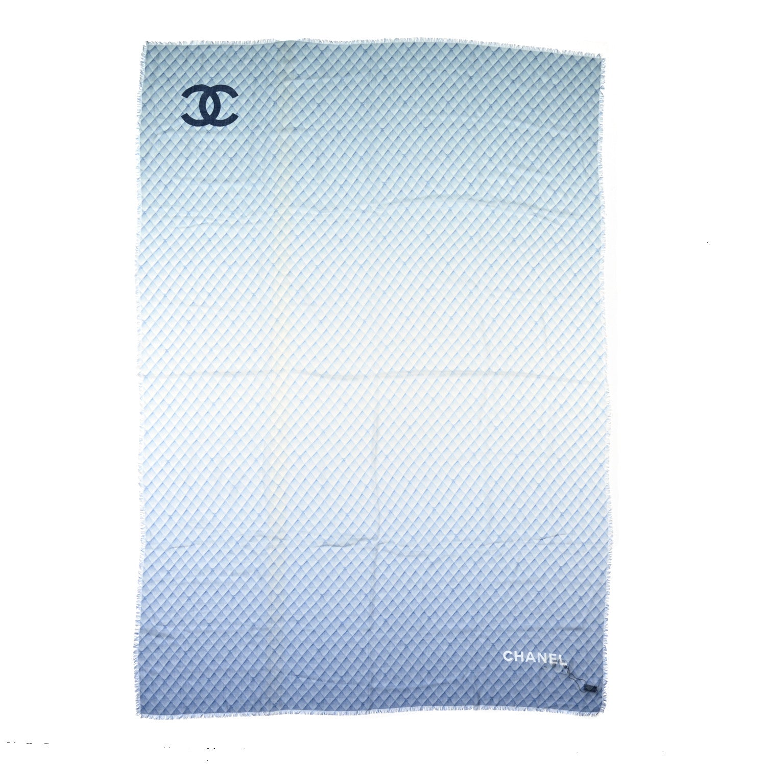 Chanel Cashmere CC Stole Blue 1 of 4
