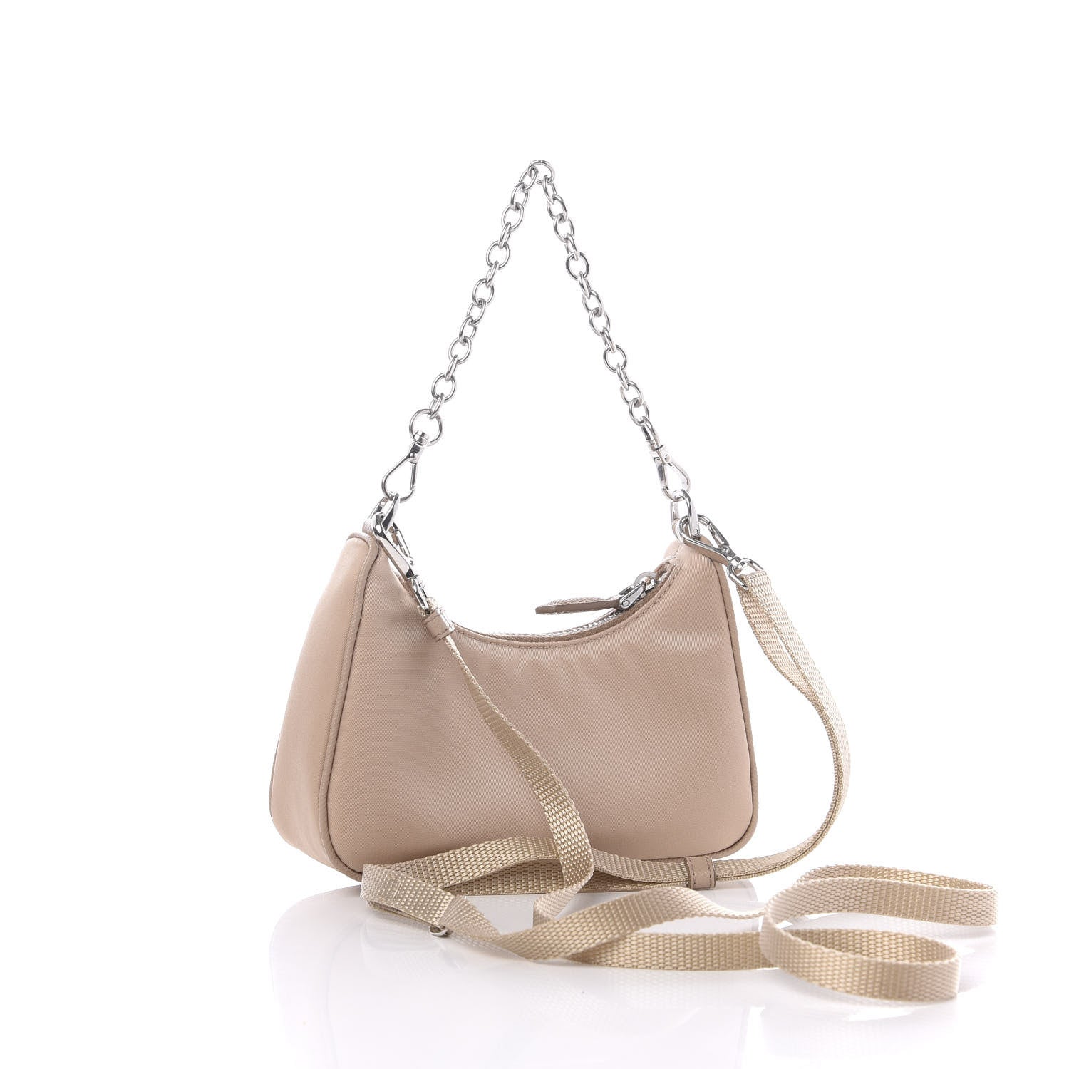 Prada Tessuto Nylon Saffiano Mini Re-Edition 2000 Shoulder Bag Cammeo 2 of 9